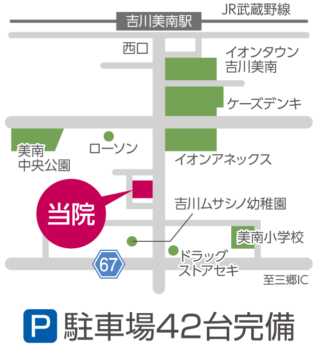 駐車場42台完備